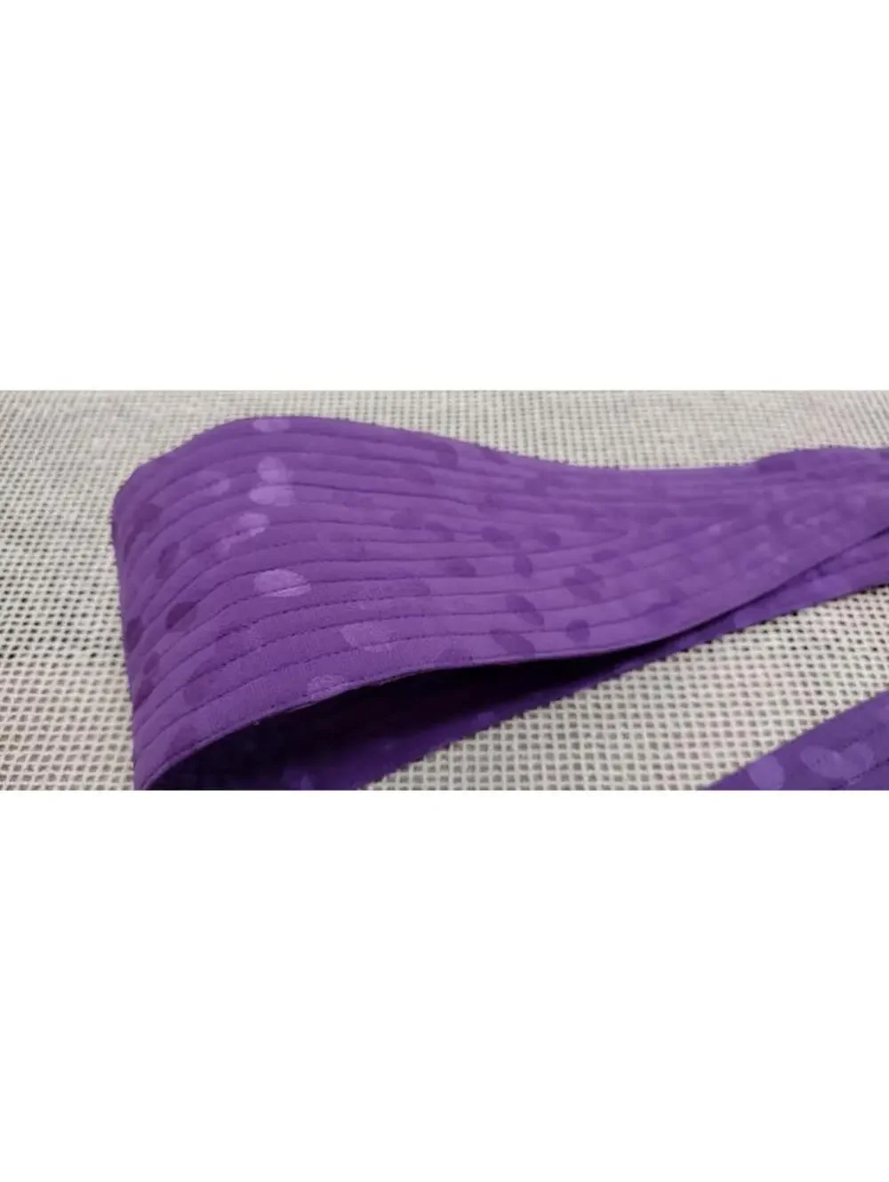 Vintage Jacquard Lavender Purple Lilac Silk Obi Belt Wrap Hgh Waist DIsco Chic